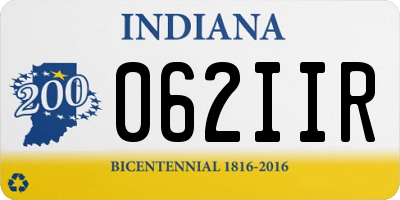 IN license plate 062IIR