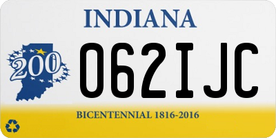 IN license plate 062IJC