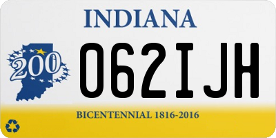 IN license plate 062IJH