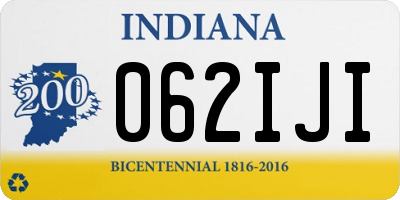 IN license plate 062IJI