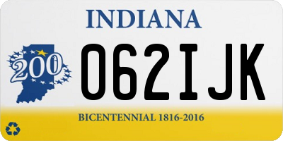 IN license plate 062IJK