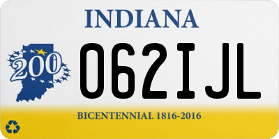 IN license plate 062IJL