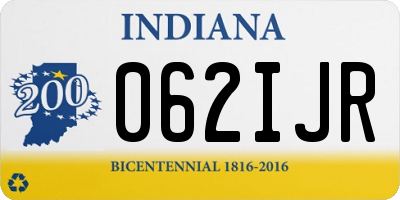 IN license plate 062IJR