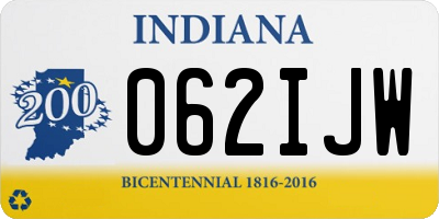 IN license plate 062IJW