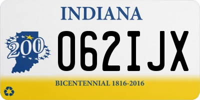IN license plate 062IJX