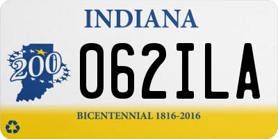 IN license plate 062ILA