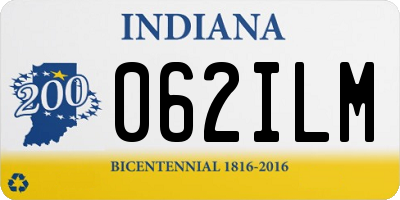 IN license plate 062ILM