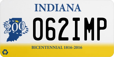 IN license plate 062IMP