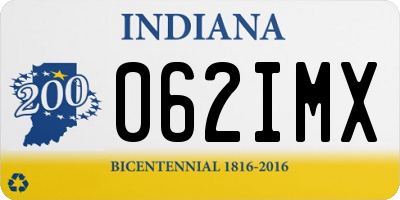 IN license plate 062IMX