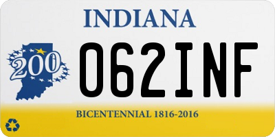 IN license plate 062INF