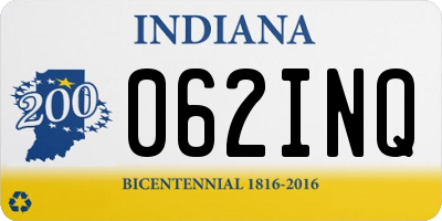 IN license plate 062INQ