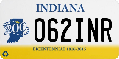 IN license plate 062INR