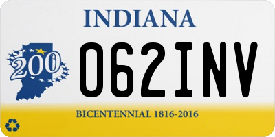 IN license plate 062INV
