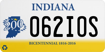 IN license plate 062IOS
