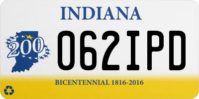 IN license plate 062IPD