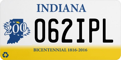 IN license plate 062IPL
