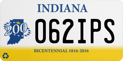 IN license plate 062IPS