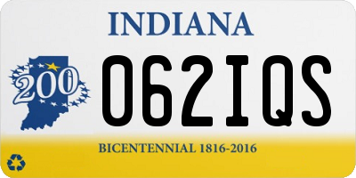 IN license plate 062IQS