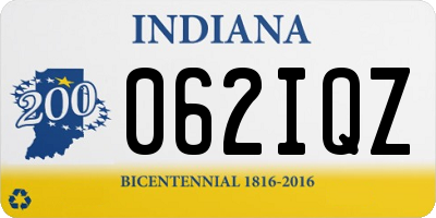IN license plate 062IQZ