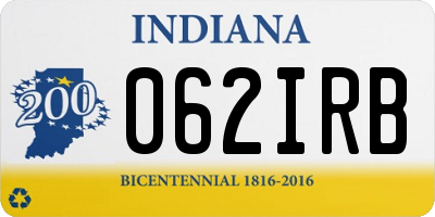 IN license plate 062IRB