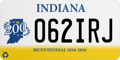 IN license plate 062IRJ