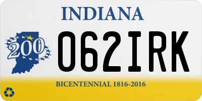 IN license plate 062IRK