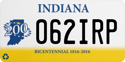 IN license plate 062IRP