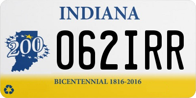 IN license plate 062IRR