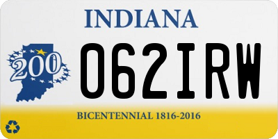 IN license plate 062IRW