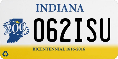 IN license plate 062ISU