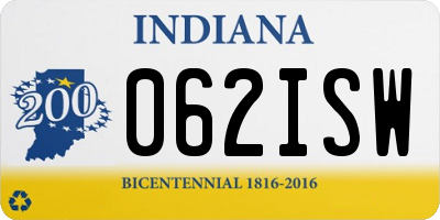 IN license plate 062ISW