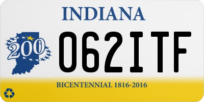 IN license plate 062ITF