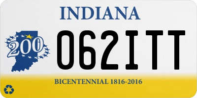 IN license plate 062ITT
