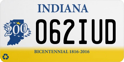 IN license plate 062IUD