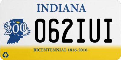 IN license plate 062IUI