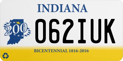 IN license plate 062IUK