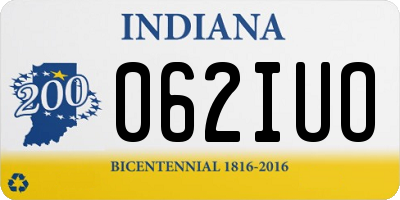 IN license plate 062IUO