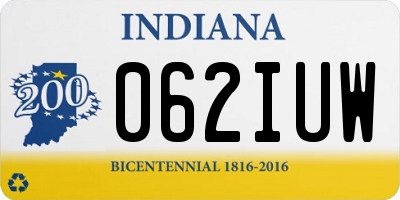 IN license plate 062IUW