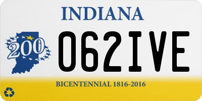 IN license plate 062IVE