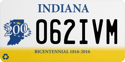 IN license plate 062IVM