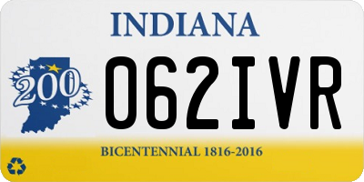 IN license plate 062IVR