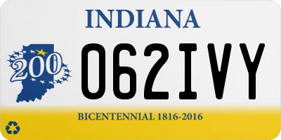 IN license plate 062IVY