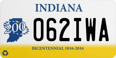 IN license plate 062IWA