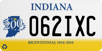IN license plate 062IXC