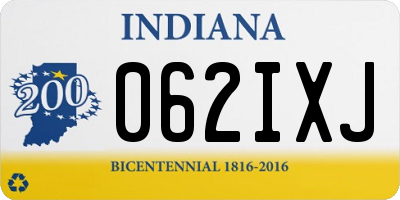 IN license plate 062IXJ