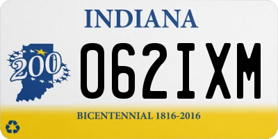 IN license plate 062IXM