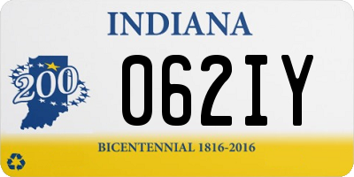 IN license plate 062IY