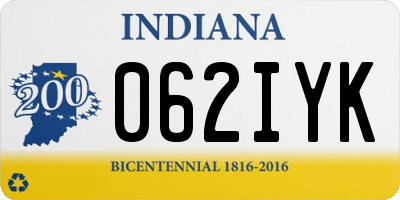 IN license plate 062IYK