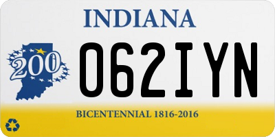 IN license plate 062IYN
