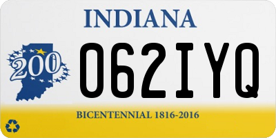 IN license plate 062IYQ
